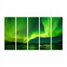 Quadro Decorativo Mosaico Aurora Boreal 5 Peças 60x100cm - 1
