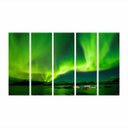 Ver imagem 1 de Quadro Decorativo Mosaico Aurora Boreal 5 Peças 60x100cm