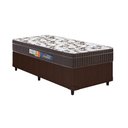 Ver imagem 1 de Cama Box Solteiro: Colchão Espuma D45 Polar Pérola Brown + Base CRC Courano Brown(88x188)