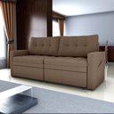 Ver imagem 6 de Sofá Cama Reclinável 2 Lugares 220cm Nayla Boucle Marrom Matrix