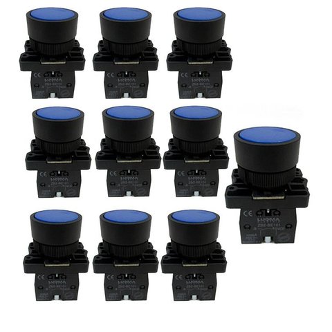 Kit 10 Botao Lk2 Ea61 Plastico Azul na Lukma