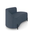 Ver imagem 5 de Sofá 2 Lugares Orgânico 140cm Pé Ferro Preto Morgan Suede Azul Mar D03 - D’Rossi