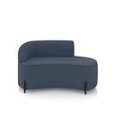 Ver imagem 4 de Sofá 2 Lugares Orgânico 140cm Pé Ferro Preto Morgan Suede Azul Mar D03 - D’Rossi