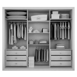 Guarda-Roupa Casal com Espelho 6 Portas 6 Gavetas Kratos 2019 Espresso Móveis - 2 Guarda-Roupa Casal com Espelho 6 Portas 6 Gavetas Kratos 2019 Espresso Móveis - 2