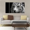 Quadro Decorativo Mosaico Tigre 5 Peças 60x100cm - 2