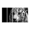 Quadro Decorativo Mosaico Tigre 5 Peças 60x100cm - 1
