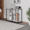 Ver imagem 1 de Aparador Industrial Artesania 95cm Console para Sala Home Hall Entrada e Decoração - Preto/branco