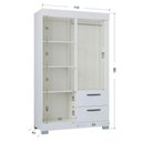 Ver imagem 5 de Cômoda 868 4 Gavetas e 1 Porta com Guarda Roupa Solteiro Tóquio 4 Portas Branco Brilho - Poquema