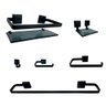 1 Kit Para Banheiro Luxo Preto 6 Peças Fumê - 1