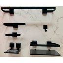 Ver imagem 2 de 1 Kit Para Banheiro Luxo Preto 6 Peças Fumê