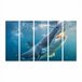 Quadro Decorativo Mosaico Tubarão 5 Peças 60x100cm - 1