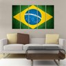 Quadro Mosaico Bandeira Do Brasil Ambiente 5 Peças 60x100cm - 2