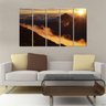 Quadro Decorativo Mosaico Sol Montanha 5 Peças 60x100cm - 2