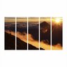Quadro Decorativo Mosaico Sol Montanha 5 Peças 60x100cm - 1