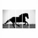 Quadro Decorativo Mosaico Cavalo Correndo 5 Peças 60x100cm - 1