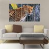 Quadro Decorativo Mosaico Onça Pintada 5 Peças 60x100cm - 2