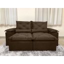Ver mais imagens de Sofá 2 Lugares Retrátil e Reclinável 1,80 Metros Alpoim Estofados Marrom 200 Athenas