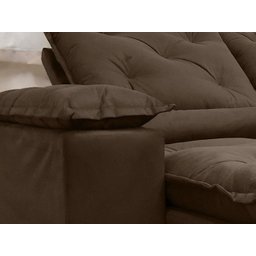 Sofá 2 Lugares Retrátil e Reclinável 1,80 Metros Alpoim Estofados Marrom 200 Athenas - 6