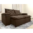 Ver imagem 1 de Sofá 2 Lugares Retrátil e Reclinável 1,80 Metros Alpoim Estofados Marrom 200 Athenas