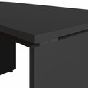 Ver imagem 6 de Mesa para Escritório em L Mesa L 190cm x 70cm Pés Painel Moderno sem Gavetas Preto F5 Office