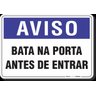 PLACA AVISO BATA NA PORTA ANTES DE ENTRAR - 1