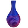 Vaso Jarro Espiral 22 Cm Decoração Sala Bicolor Vermelho e Azul - 1