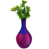 Vaso Jarro Espiral 22 Cm Decoração Sala Bicolor Vermelho e Azul - 2