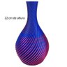 Vaso Jarro Espiral 22 Cm Decoração Sala Bicolor Vermelho e Azul - 3