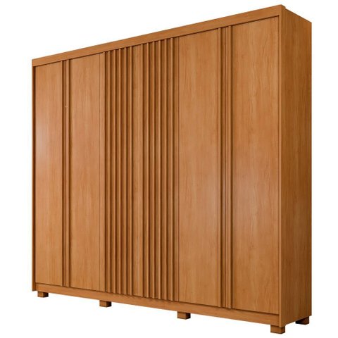 Guarda Roupa Montreal Ripado 6 Portas Benetil:cinamomo