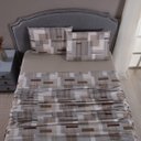Ver imagem 3 de Jogo de Cama Lençol Queen Lótus Micropercal 400 Fios Estampado Toque Macio 4 Peças Geométrico Avelã