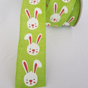 Ver imagem 3 de Fita Aramada Verde com Coelhinho Branco Comp 9.14m