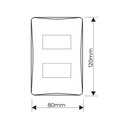 Ver imagem 2 de Interruptor Simples Duplo Fame Habitat Black com Placa 4x2 Preto