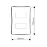 Interruptor Simples Duplo Fame Habitat Black com Placa 4x2 Preto - 2