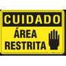 PLACA CUIDADO ÁREA RESTRITA - 1