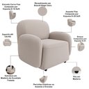 Ver imagem 3 de Poltrona Decorativa Orgânica para Sala Living Morelo M05 Bouclê Bege Claro - Lyam Decor
