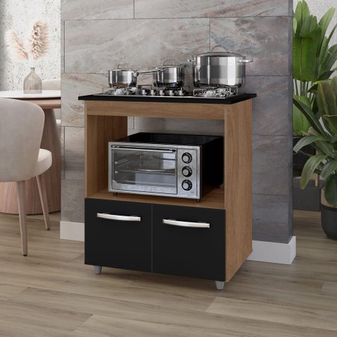 Balcão para Cooktop 2 Portas Armário de Cozinha Elisa - Ssx Multicoisas