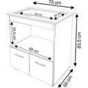 Ver imagem 4 de Balcão para Cooktop 2 Portas Armário de Cozinha Elisa - Ssx Multicoisas