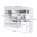 Ver imagem 4 de Cama Infantil 193,5cm C/ Escrivaninha Armário 2 Portas e Baú Cor:branco