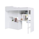 Ver imagem 3 de Cama Infantil 193,5cm C/ Escrivaninha Armário 2 Portas e Baú Cor:branco