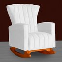 Ver imagem 2 de Kit 2 Poltronas Estofada Balanço Melinda Suede Branco