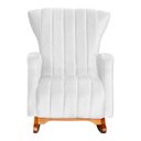 Ver imagem 4 de Kit 2 Poltronas Estofada Balanço Melinda Suede Branco