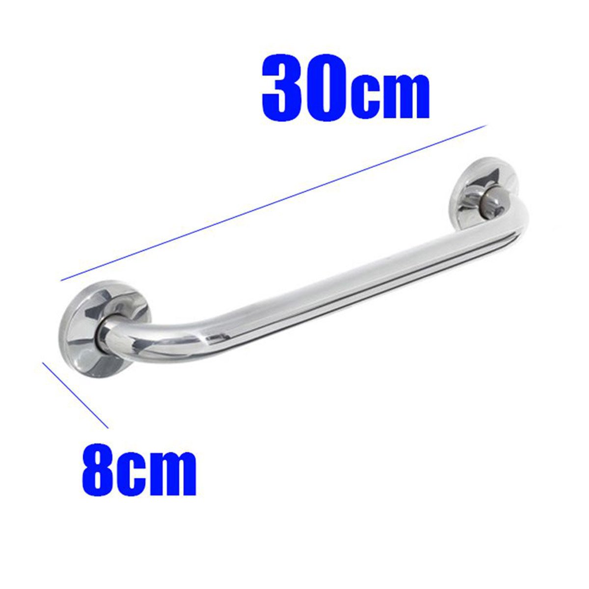 Alça de Apoio Barra Inox Kit 70 Uni 30cm Deficiente Idoso Banheiro Box Suporte Corrimao Resistente - 5