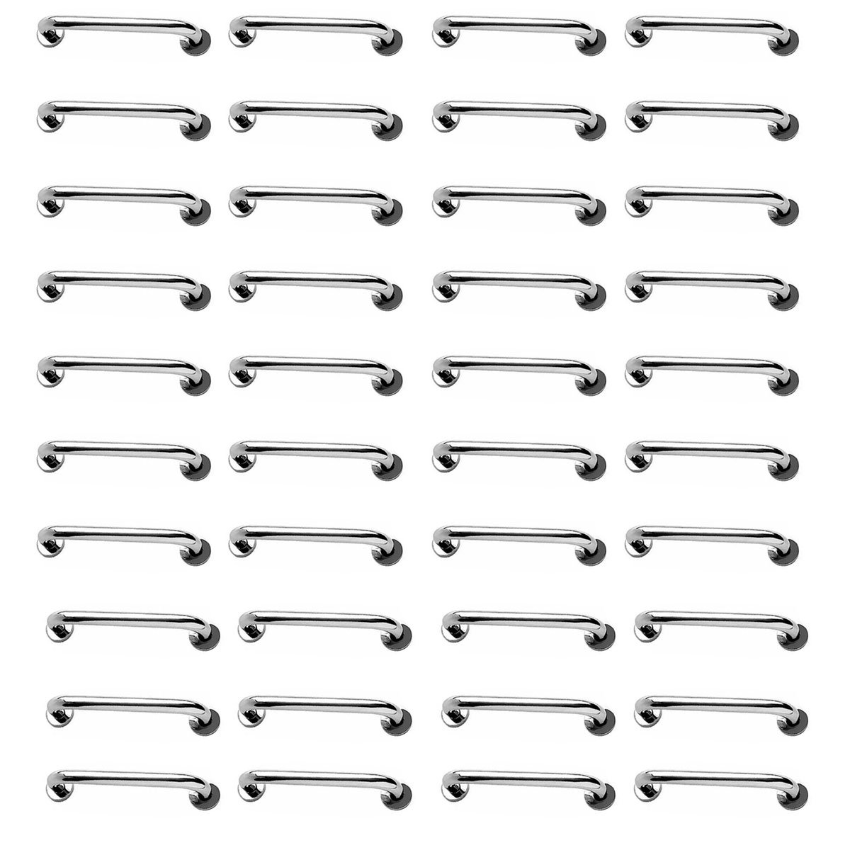 Alça de Apoio Barra Inox Kit 70 Uni 30cm Deficiente Idoso Banheiro Box Suporte Corrimao Resistente - 1