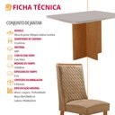 Ver imagem 7 de Mesa de Jantar Olímpia 120 cm Tampo MDF Vidro Canto Copo com 4 Cadeiras Carolina Moderna Mobília