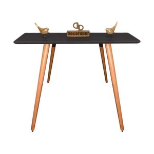 Aparador Pés Palito com Vidro Laqueado 90cm Preto