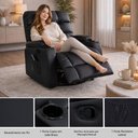 Ver imagem 4 de Poltrona Arcane Reclinável com Massagem PU Preto Gran Belo