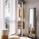 Ver imagem 1 de Closet Modulado Guarda Roupa Roupeiro Quarto Casal 2 Gavetas 3 Prateleiras Branco Marrom Madeira