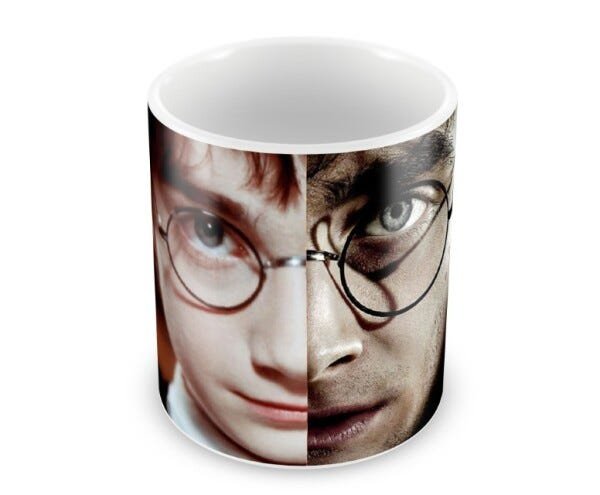 Caneca Harry Potter Porcelana Branca 325ml - 1