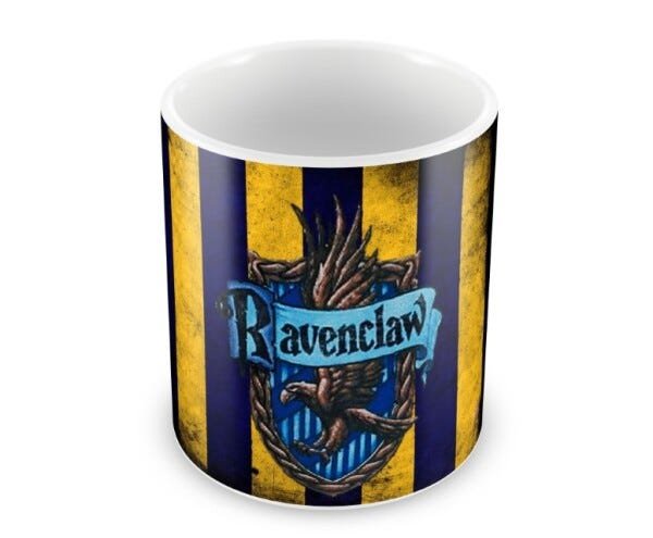 Caneca Harry Potter Ravenclaw Corvinal Porcelana Branca 325ml - 1