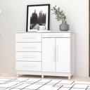 Ver imagem 1 de Cômoda Sapateira Orion Branco 5 Gavetas 2 Portas